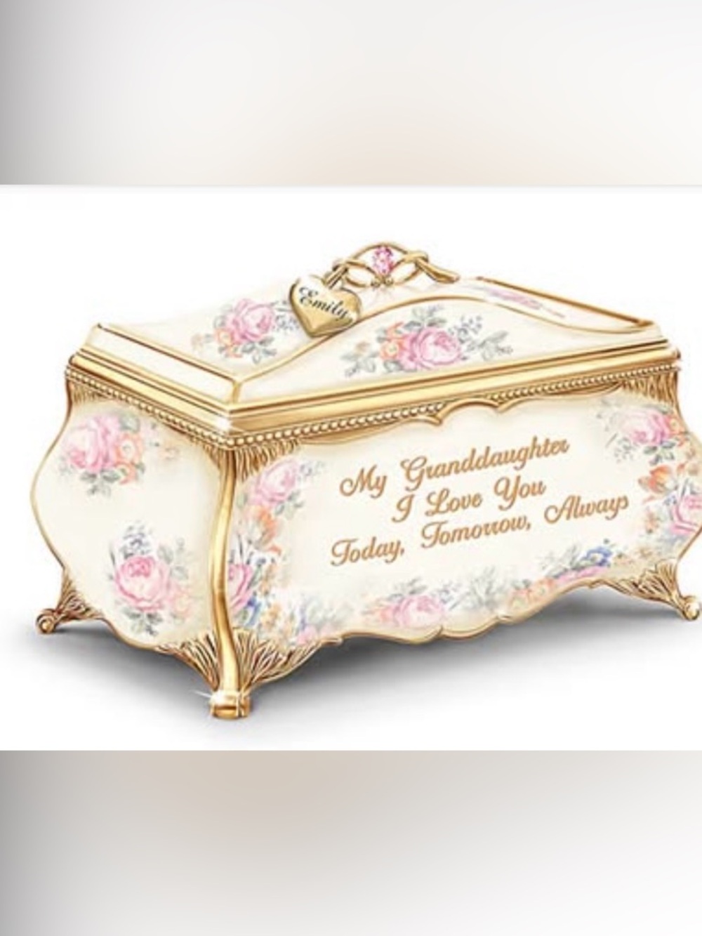 The Bradford Exchange Granddaughter Music Jewelry Box